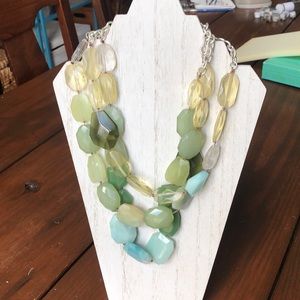 Jet faceted necklace